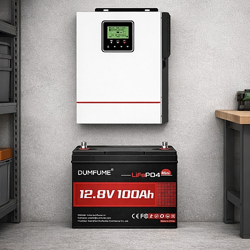 1 кВт LiFePO4 Комплект резервного живлення інвертор Daxtromn + акумулятор Dumfume 12V 100Ah для квартири, будинку