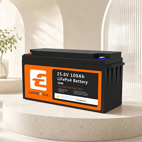 LiFePO4 24V 100Ah Акумулятор Lithtech з Bluetooth 2560Wh, 100A, BMS