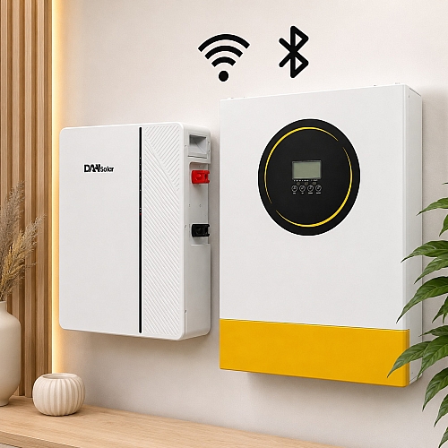 11 кВт Комплект Гібридний інвертор Anenji з Wi-Fi + акумулятор DAH Solar 51.2V 100Ah, BMS, Bluetooth для резервного живлення