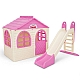 Дитячий набір ТМ Doloni Будиночок XL та гірка велика 243 см, молочно-рожевий