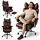 Офісне крісло Relax Pro до 150 кг з підставкою для ніг, широким сидінням, подвійним наповнювачем KO50CZ коричневе комп'ютерне