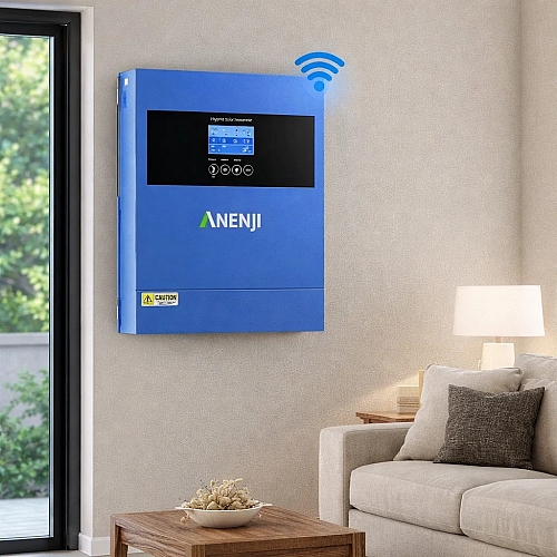 4.2 кВт Інвертор гібридний Anenji WiFi 24 В, струм заряду 100 А, для АКБ