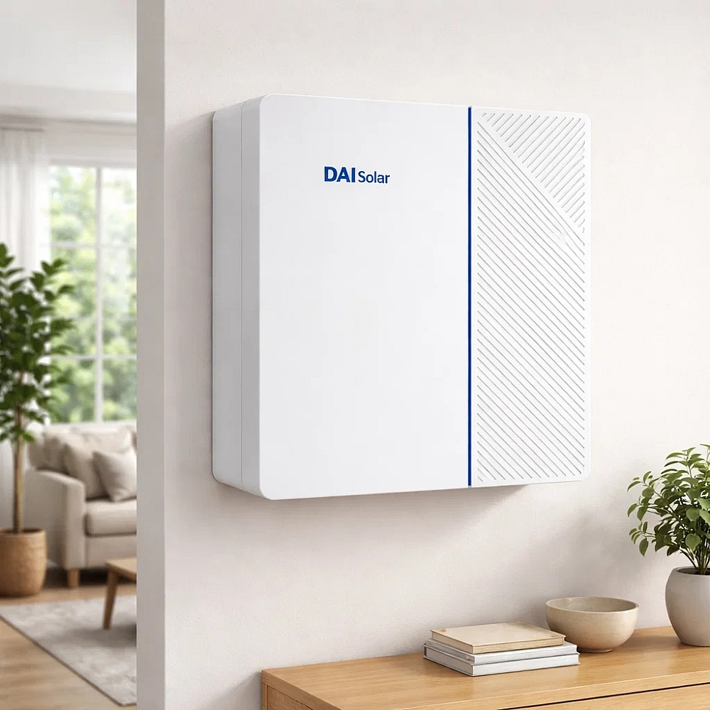 LiFePO4 5,12 кВт Настінний/підлоговий акумулятор DAH Solar 51.2V 100Ah для систем резервного живлення будинку