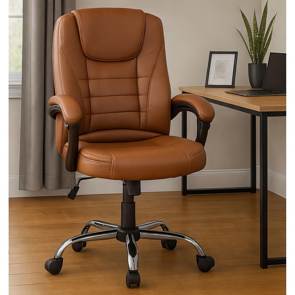 Офісне крісло Prime Reg Коричневе комп'ютерне крісло