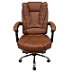 Офісне крісло Prime VIP Premium з масажною подушкою, з підніжкою Коричневе комп'ютерне крісло