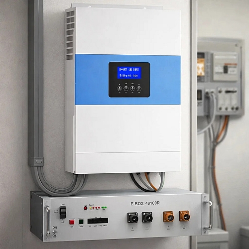 6,5 кВа LiFePO4 Комплект резервного живлення інвертор Daxtromn + акумулятор Pytes 48V 100Ah для квартири, будинку