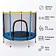 Батут дитячий 140 см Fitonix із захисною сіткою + 6 опорних ніжок Blue