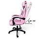 Геймерське крісло для дівчат з підставкою ніг EC GAMING Рожеве Комп'ютерне ігрове