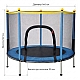 Батут дитячий 140 см Fitonix із захисною сіткою + 6 опорних ніжок Blue