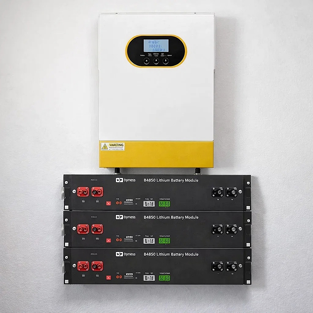 6.2 кВт+7.2 кВт Комплект безперебійного живлення Інвертор Anenji WiFi з низьким рівнем шуму + 3 Акумулятори Dyness B4850