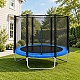 Батут Trampolin 252 см до 120 кг з зовнішньою сіткою стрибковий Синій