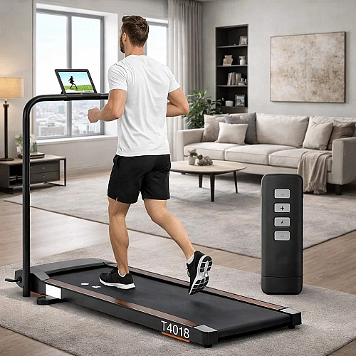 Бігова доріжка до 12 км/год IseFit 1200W, до 120 кг, з дугою, 15 програм тренувань, складна, електрична Sy-T4018