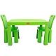 Дитячий стіл та два стільці, Doloni пластиковий Зелений