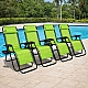 Комплект шезлонг-лежак з підстаканником Axeon 4 шт, lime green, складний з текстилену