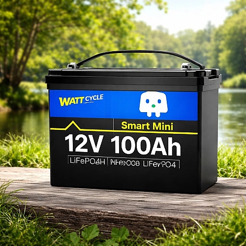 LiFePO4 12V/100Ah Акумулятор WattCycle Mini з Bluetooth Smart BMS для резервного живлення