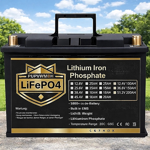 LiFePO4 24V/100Ah Акумулятор PUPVWMHB з BMS для резервного живлення