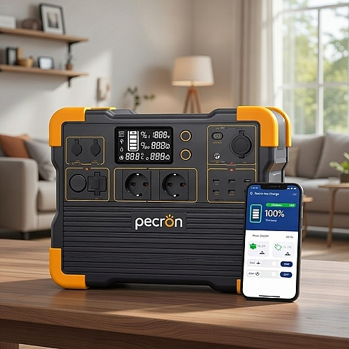 LiFePo4 4000/2400 Вт зарядна станція Pecron мобільний додаток, швидка зарядка, портативна