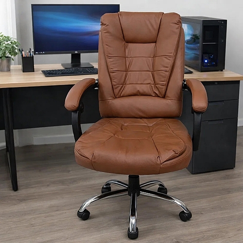 Офісне крісло Prime Коричневе комп'ютерне крісло