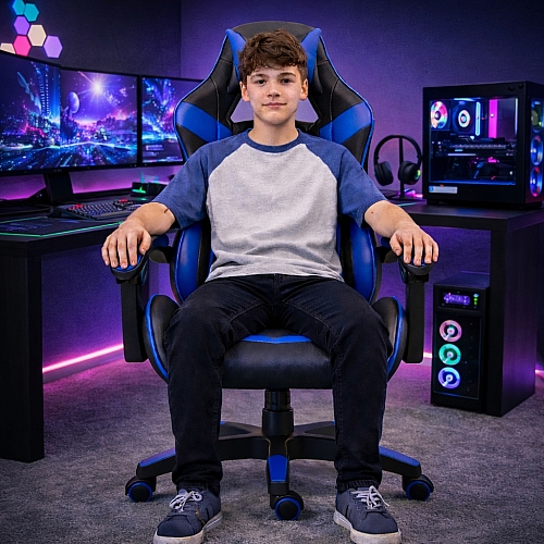 Оригінал Крісло геймерське підліткове Comfort Game синє
