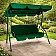 Посилена садова гойдалка 3-містна, до 260 кг, Зелена для тераси, дачі
