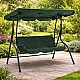 Садова гойдалка на 2 місця, 180 кг, для саду та тераси Зелена