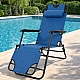 Шезлонг-лежак Axeon, до 120 кг, синій, розкладний