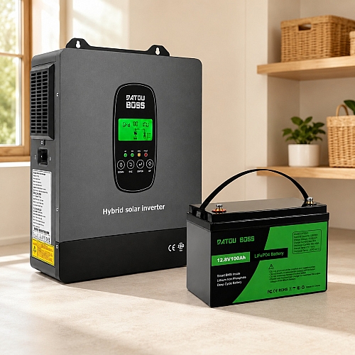 1,28 кВт*год Комплект резервного живлення Інвертор Datouboss + акумулятор 12V/100Ah для будинку, квартири, Уцінка!