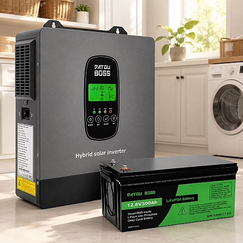 3,8 кВт*год LiFePO4 Комплект резервного живлення Datouboss Інвертор + акумулятор 12V/300Ah для будинку, квартири