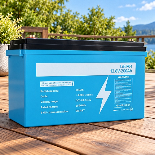 LiFePO4 12V/200Ah Акумулятор Dipower для резервного живлення будинку, квартири з BMS