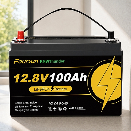 LiFePO4 12V 100Ah Акумулятор Foursun 1280Wh, 100A, з BMS платою