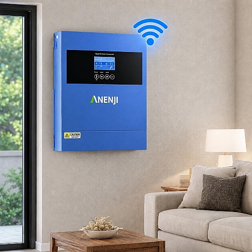 4.2 кВт Інвертор гібридний Anenji WiFi 24 В, струм заряду 100 А, для АКБ