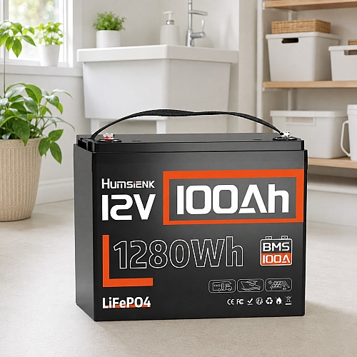 Акумулятор Humsienk LiFePO4 12V/100Ah з BMS для ДБЖ