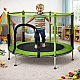 Дитячий батут Atletiko 140 см з сіткою зелений - 6 опорних ніжок