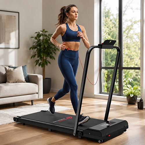 Бігова доріжка складна з дугою Treadmill C1 Чорна, до 90 кг Уцінка
