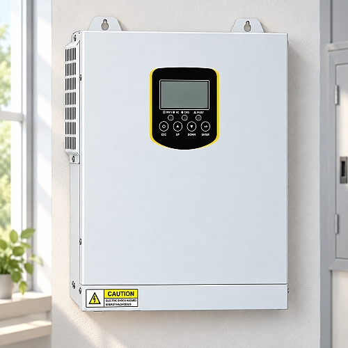 3,5 кВт Гібридний сонячний інвертор Daxtromn Power 24V, MPPT 100A, PV до 500V DC для дому, квартири