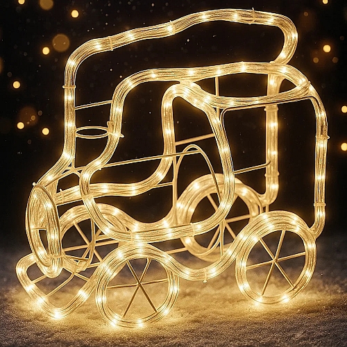 Новорічна світлодіодна декоративна фігура Локомотив LightZone, теплий білий