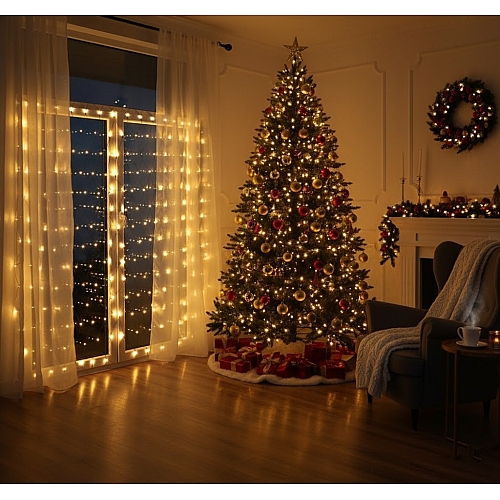 Світлодіодна гірлянда-сітка LightZone 160 LED 3.2х1.5 м. янтарне світло