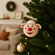 Декоративна ялинкова іграшка-куля Вівця з миготливим носом Light Zone