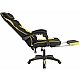 Геймерське крісло Vector KO48CZE (Green/Black) Тканинне з підніжкою чорно-жовте