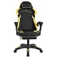 Геймерське крісло Vector KO48CZE (Green/Black) Тканинне з підніжкою чорно-жовте