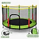 Батут дитячий 140 см Fitonix із захисною сіткою + 6 опорних ніжок зелений