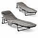 Шезлонг-лежак ліжко Anro розкладне з матрацом