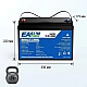 2,2 кВт Комплект резервного живлення Easun Power Інвертор з WiFi + акумулятор 12V/100Ah