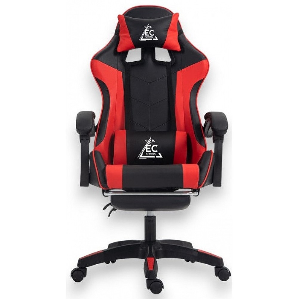 Геймерське крісло із підставкою для ніг EC GAMING VIP Червоне Комп'ютерне ігрове