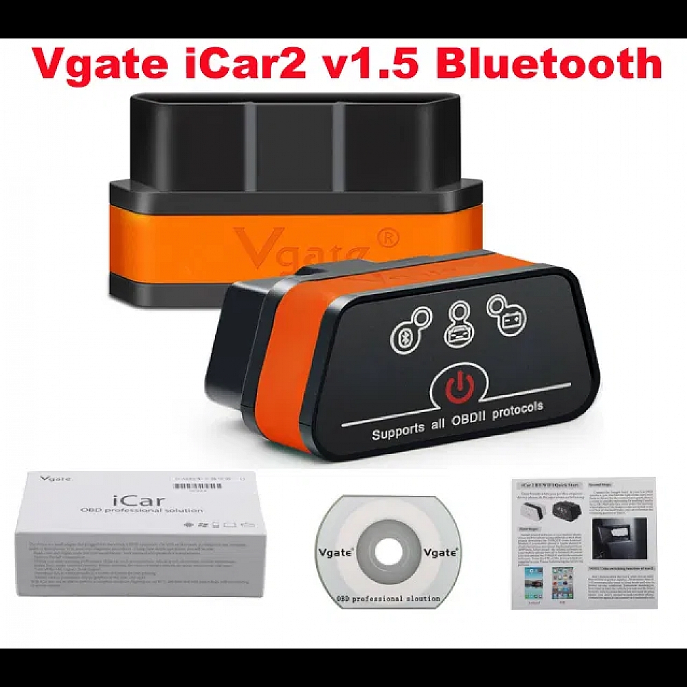 Aвто сканер Vgate iCar2 v1.5 Bluetooth / блютуз OBD2 ELM327, 2020р. Aвто сканер Vgate iCar2 v1.5 Bluetooth / блютуз OBD2 ELM327, 2020р.
