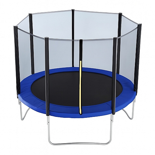 Батут Jump 252 см з зовнішньою сіткою синій