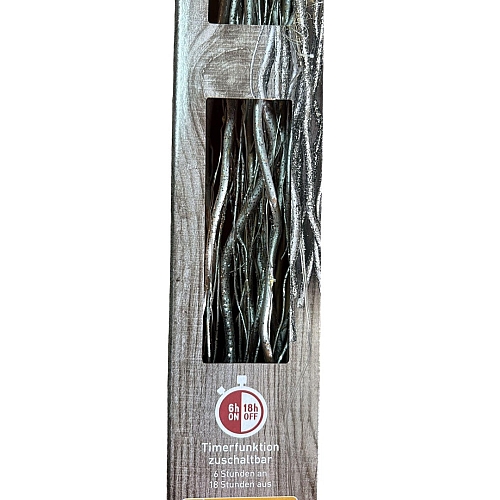 Світлодіодна гірлянда-гілочки LightZone срібло з блискітками