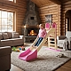 Дитячий набір ТМ Doloni Будиночок XL, пісочниця та гірка велика 243 см, молочно-рожевий