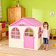 Дитячий набір ТМ Doloni Будиночок XL, пісочниця та гірка велика 243 см, молочно-рожевий