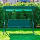 Посилена садова гойдалка 3-містна, до 260 кг, Зелена для тераси, дачі